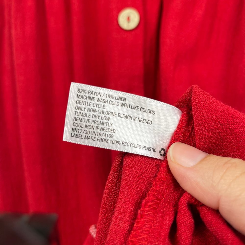 Universal Thread Red Button-Down Mini Dress Nwot - image 5